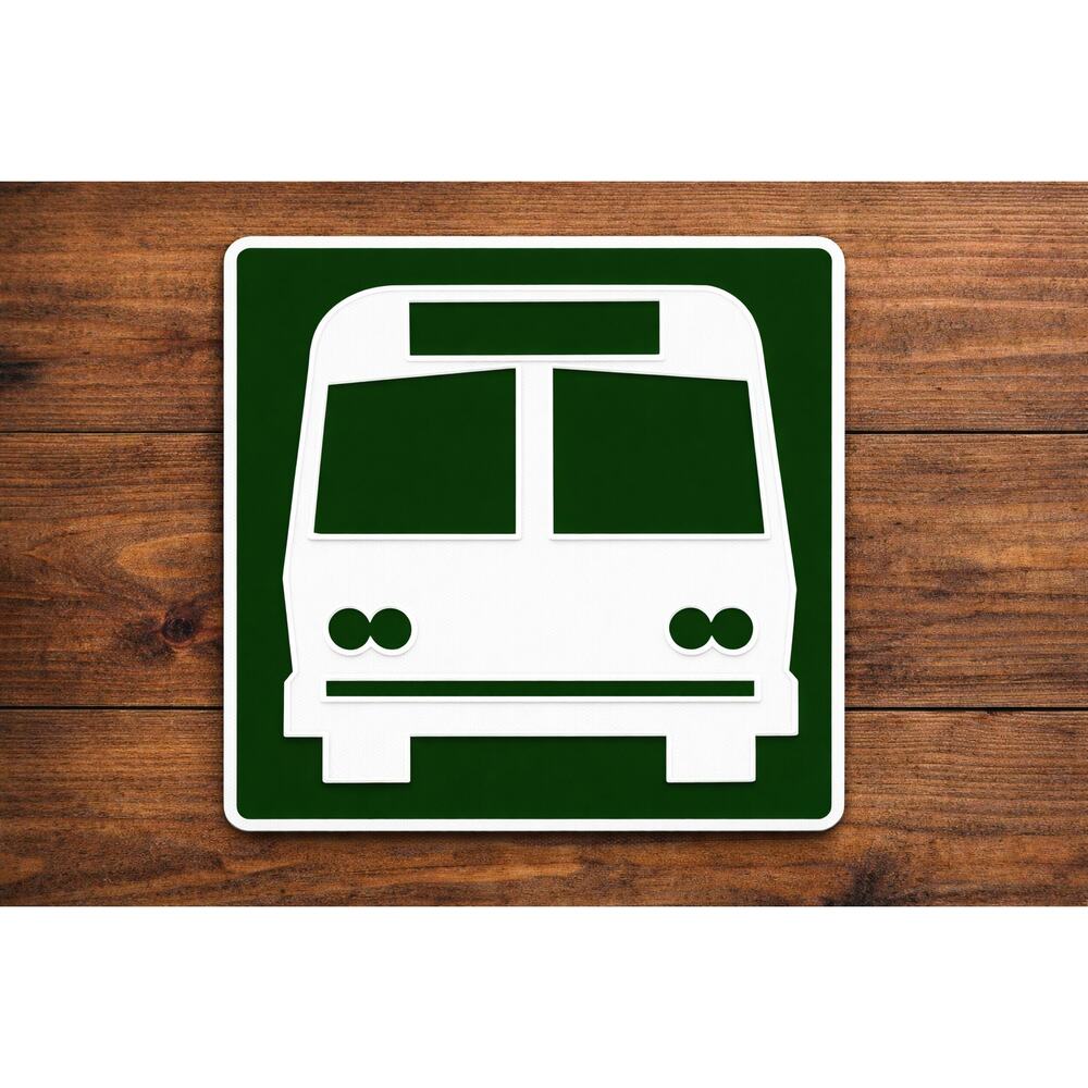 Bus Station Road Sign Bus Stop Public Transit Transportation Interstate Highway
